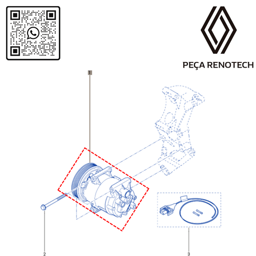 RN 940837 8200940837 COMPRESSOR DO AR COND. MEG II 1.6 16V - 6
